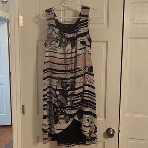 Abstract Sleeveless Dress